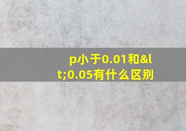 p小于0.01和<0.05有什么区别